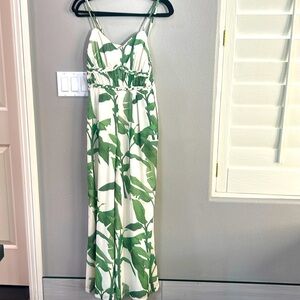 A Peach Tropical Jumpsuit Small